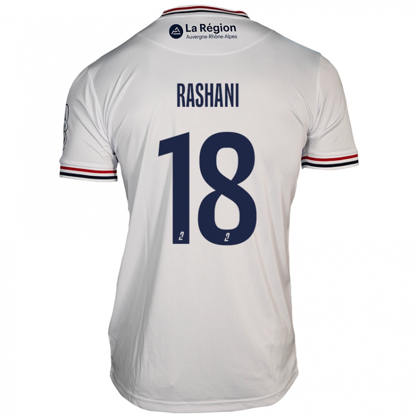 Niño Camiseta Elbasan Rashani #18 Blanco 2ª Equipación 2024/25 La Camisa Chile