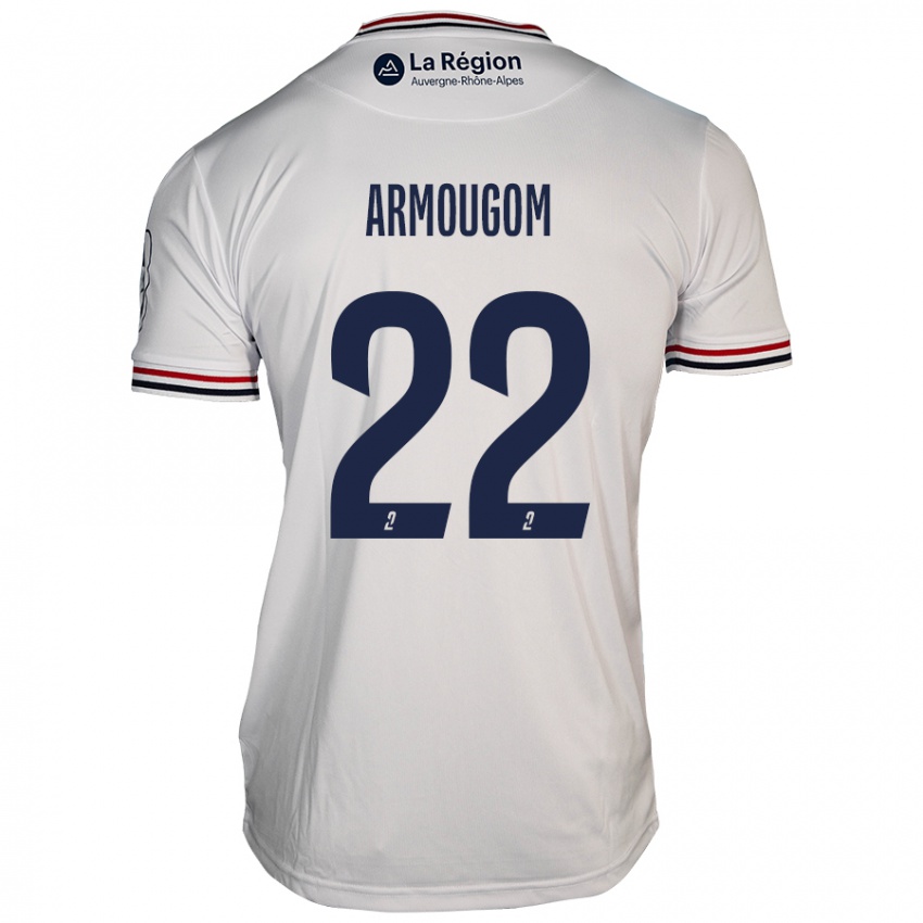 Niño Camiseta Yoël Armougom #22 Blanco 2ª Equipación 2024/25 La Camisa Chile