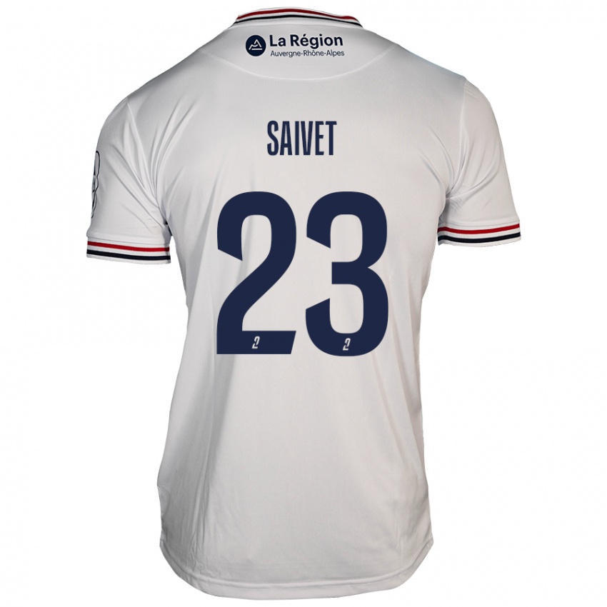 Niño Camiseta Henri Saivet #23 Blanco 2ª Equipación 2024/25 La Camisa Chile