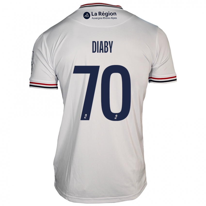 Niño Camiseta Yadaly Diaby #70 Blanco 2ª Equipación 2024/25 La Camisa Chile