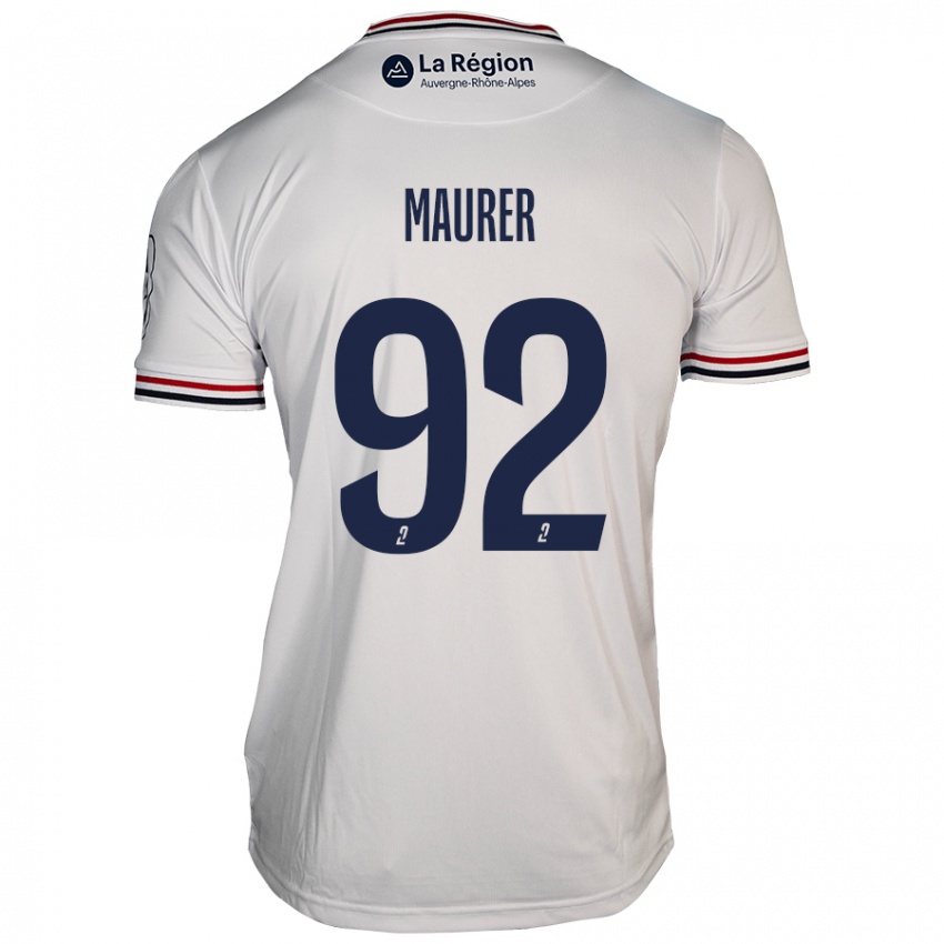 Niño Camiseta Aïman Maurer #92 Blanco 2ª Equipación 2024/25 La Camisa Chile