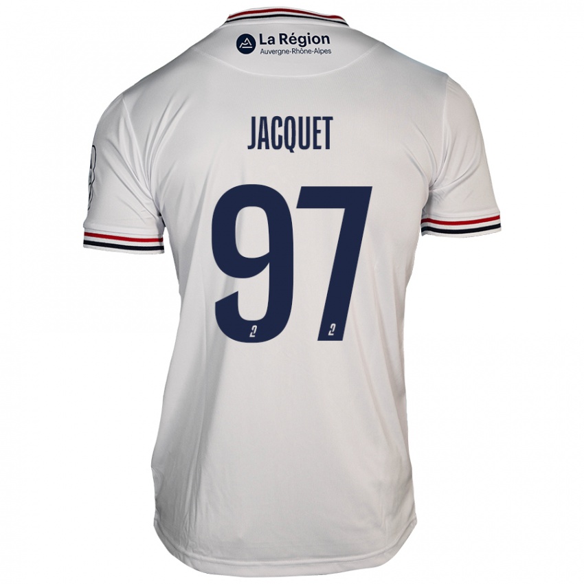 Niño Camiseta Jérémy Jacquet #97 Blanco 2ª Equipación 2024/25 La Camisa Chile