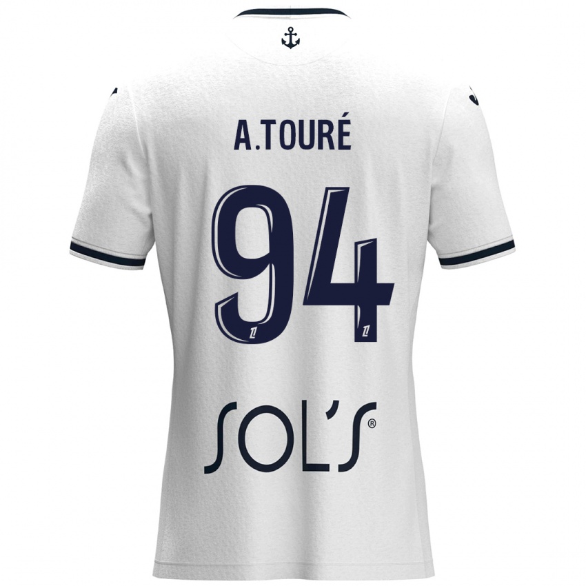 Niño Camiseta Abdoulaye Touré #94 Blanco Azul Oscuro 2ª Equipación 2024/25 La Camisa Chile