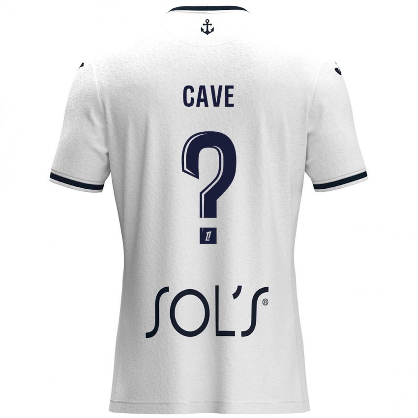 Niño Camiseta Steven Cave #0 Blanco Azul Oscuro 2ª Equipación 2024/25 La Camisa Chile