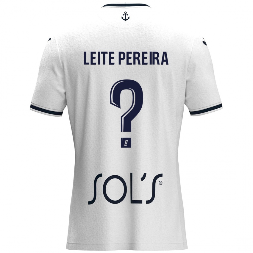 Niño Camiseta Matéo Leite Pereira #0 Blanco Azul Oscuro 2ª Equipación 2024/25 La Camisa Chile