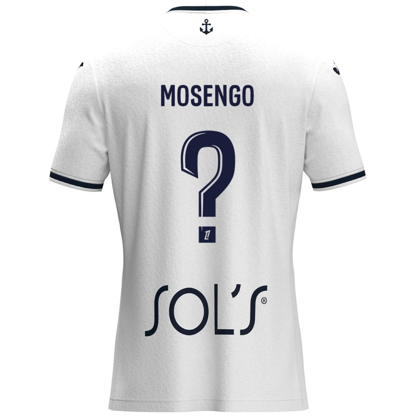 Niño Camiseta Daren Mosengo #0 Blanco Azul Oscuro 2ª Equipación 2024/25 La Camisa Chile