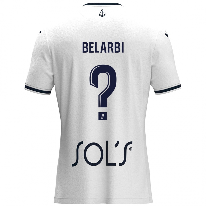 Niño Camiseta Sohaib Belarbi #0 Blanco Azul Oscuro 2ª Equipación 2024/25 La Camisa Chile