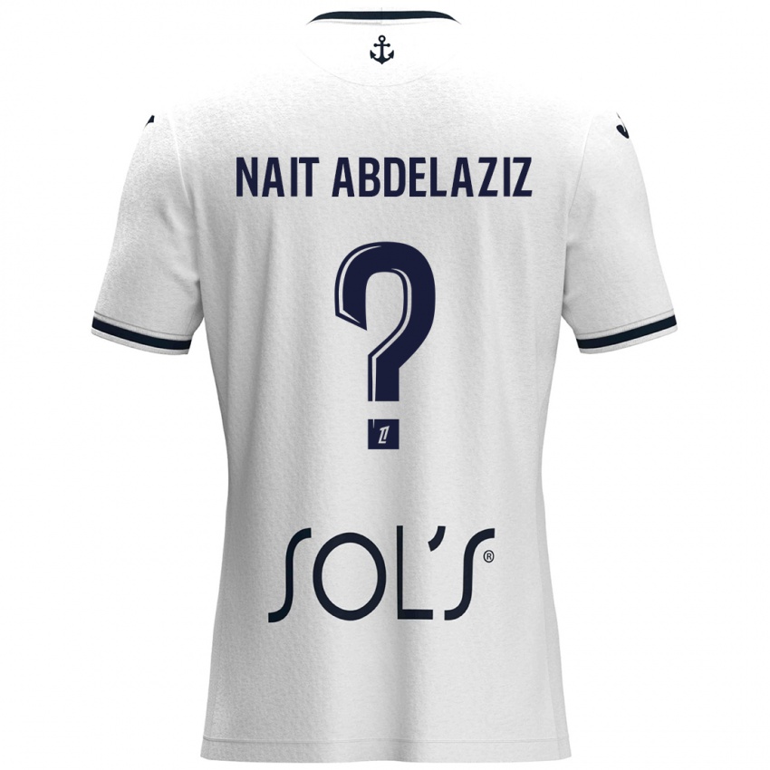 Niño Camiseta Elias Naït Abdelaziz #0 Blanco Azul Oscuro 2ª Equipación 2024/25 La Camisa Chile