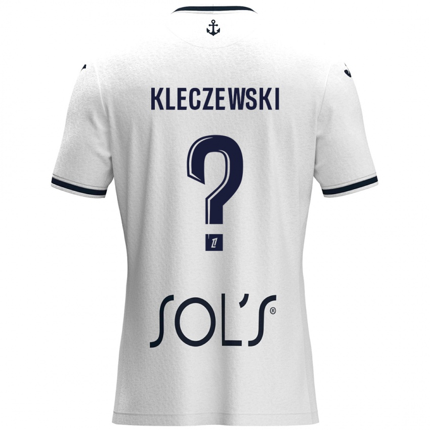 Niño Camiseta Louise Kleczewski #0 Blanco Azul Oscuro 2ª Equipación 2024/25 La Camisa Chile