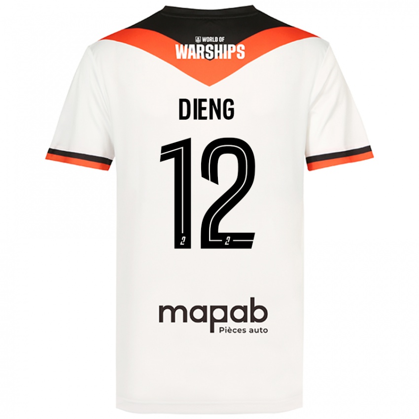 Niño Camiseta Bamba Dieng #12 Blanco 2ª Equipación 2024/25 La Camisa Chile