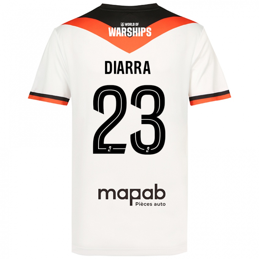 Niño Camiseta Stéphane Diarra #23 Blanco 2ª Equipación 2024/25 La Camisa Chile