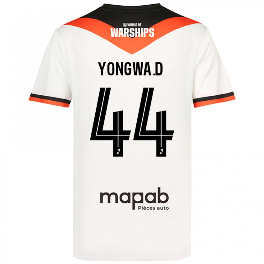 Niño Camiseta Darlin Yongwa #44 Blanco 2ª Equipación 2024/25 La Camisa Chile