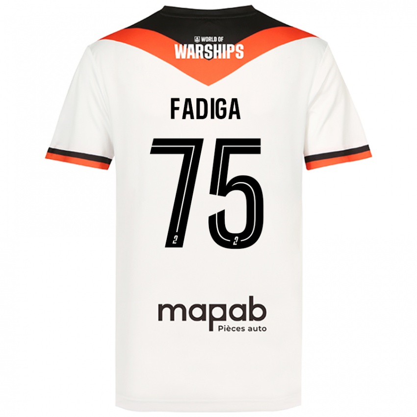 Niño Camiseta Bandiougou Fadiga #75 Blanco 2ª Equipación 2024/25 La Camisa Chile