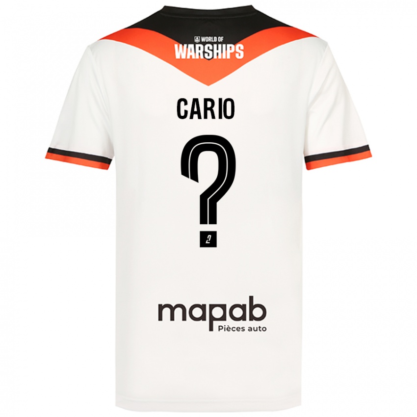 Niño Camiseta Anthony Cario #0 Blanco 2ª Equipación 2024/25 La Camisa Chile