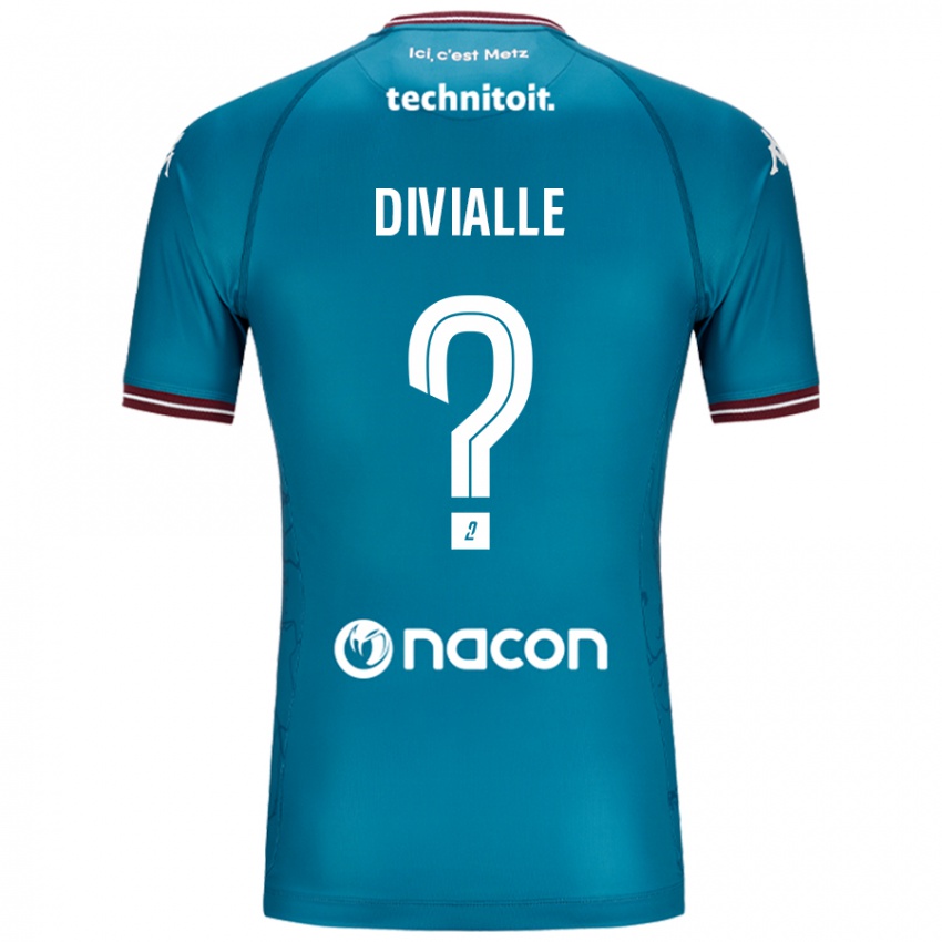 Niño Camiseta Charles Divialle #0 Azul Petróleo 2ª Equipación 2024/25 La Camisa Chile