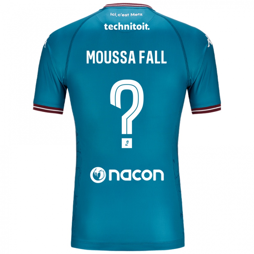 Niño Camiseta Pape Moussa Fall #0 Azul Petróleo 2ª Equipación 2024/25 La Camisa Chile