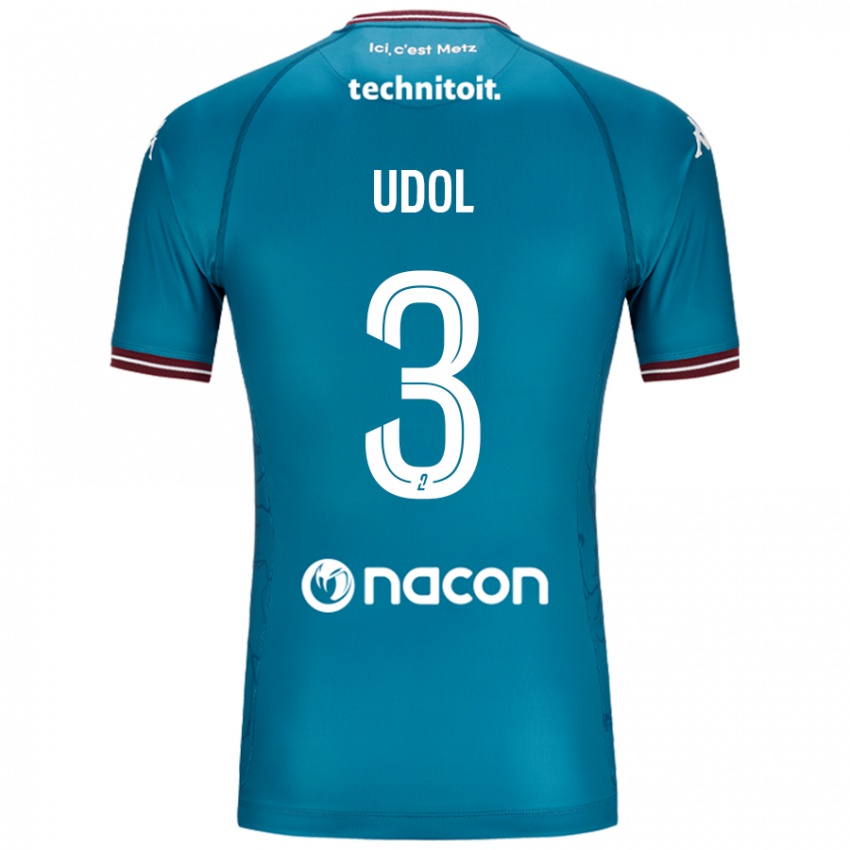 Niño Camiseta Matthieu Udol #3 Azul Petróleo 2ª Equipación 2024/25 La Camisa Chile