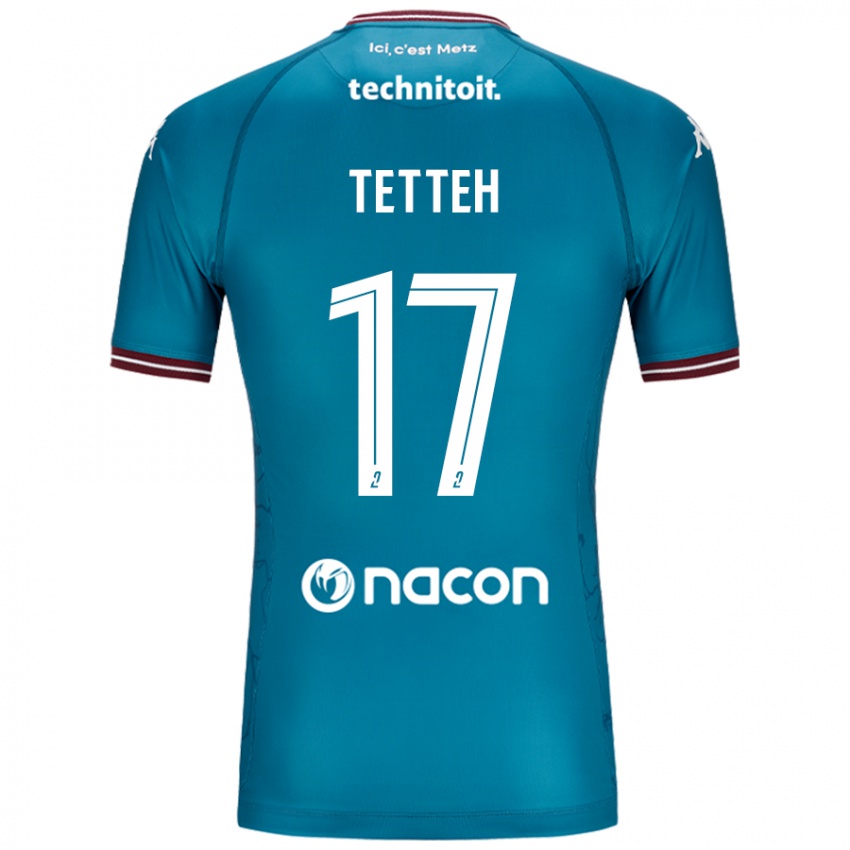 Niño Camiseta Benjamin Tetteh #17 Azul Petróleo 2ª Equipación 2024/25 La Camisa Chile