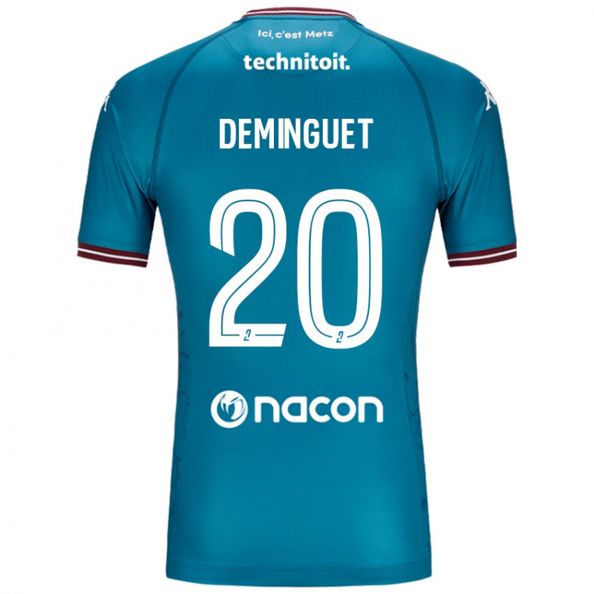 Niño Camiseta Jessy Deminguet #20 Azul Petróleo 2ª Equipación 2024/25 La Camisa Chile