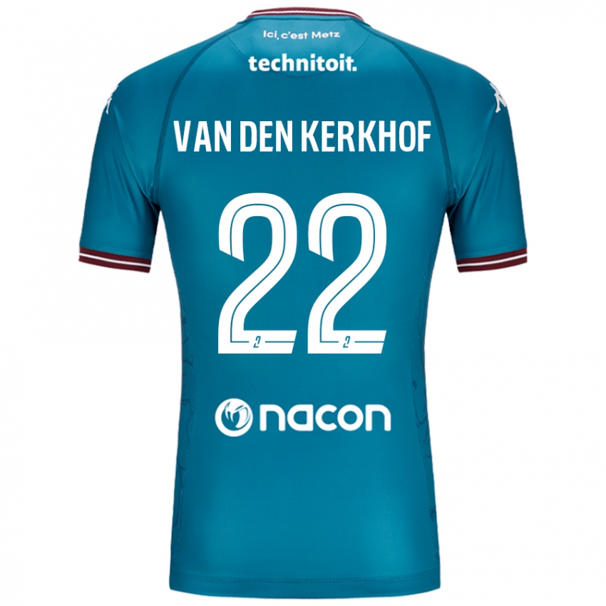 Niño Camiseta Kevin Van Den Kerkhof #22 Azul Petróleo 2ª Equipación 2024/25 La Camisa Chile