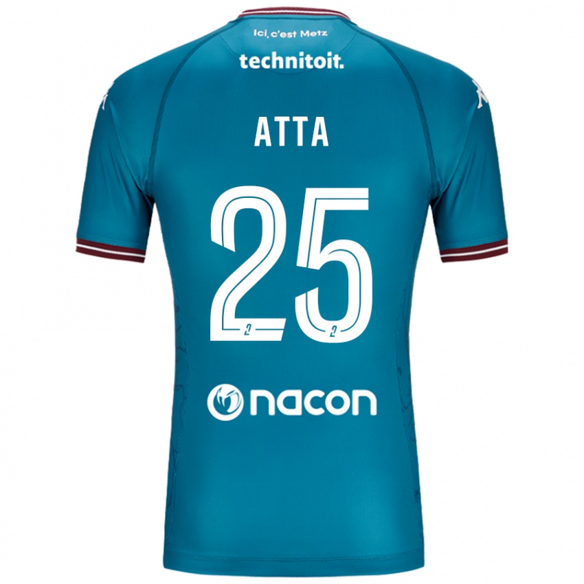 Niño Camiseta Arthur Atta #25 Azul Petróleo 2ª Equipación 2024/25 La Camisa Chile