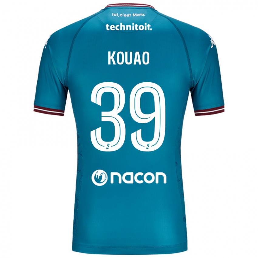 Niño Camiseta Koffi Kouao #39 Azul Petróleo 2ª Equipación 2024/25 La Camisa Chile