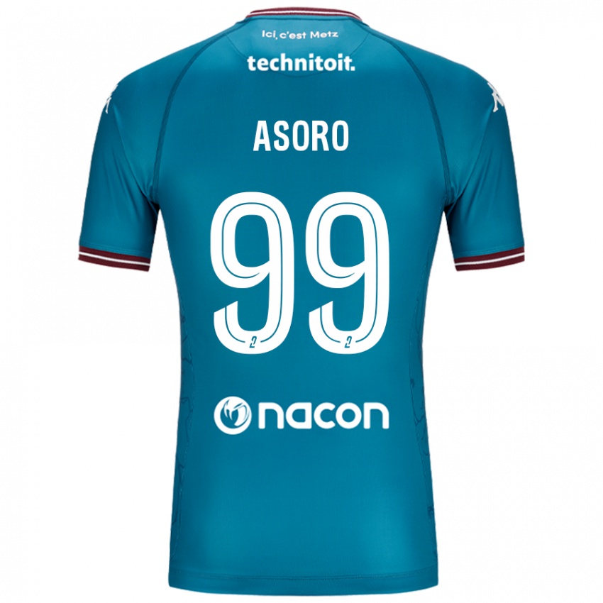 Niño Camiseta Joel Asoro #99 Azul Petróleo 2ª Equipación 2024/25 La Camisa Chile