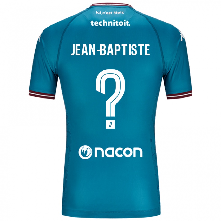 Niño Camiseta Romain Jean-Baptiste #0 Azul Petróleo 2ª Equipación 2024/25 La Camisa Chile