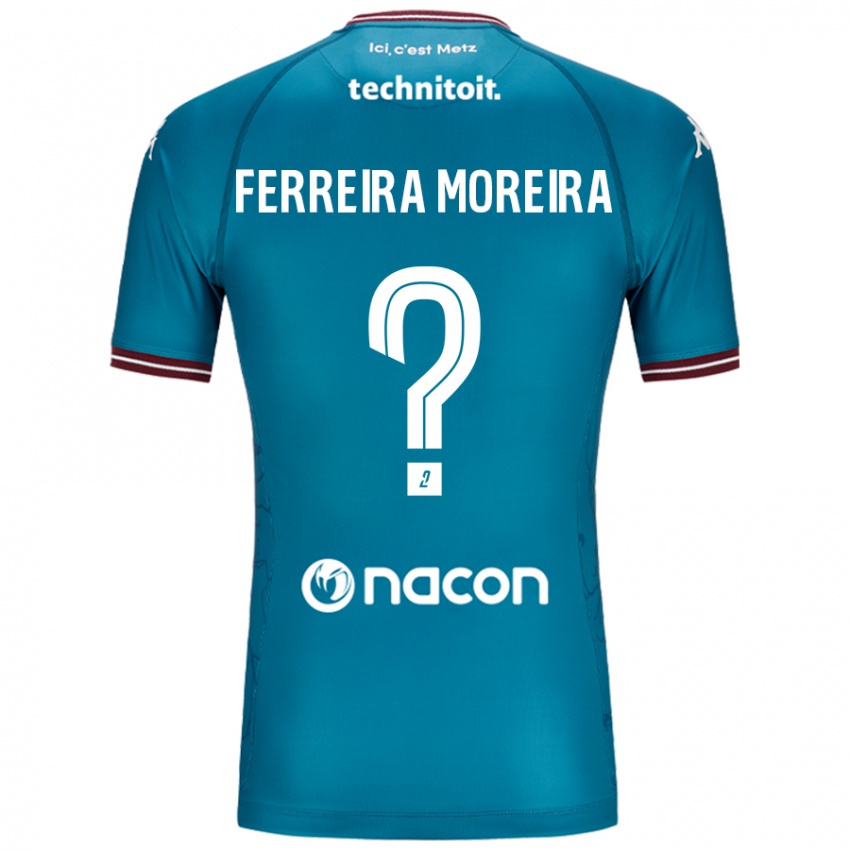 Niño Camiseta Ruben Ferreira Moreira #0 Azul Petróleo 2ª Equipación 2024/25 La Camisa Chile