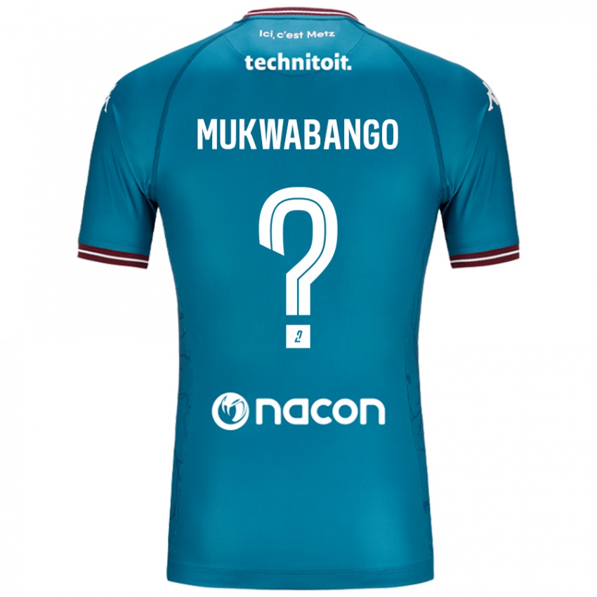 Niño Camiseta Bénit Mukwabango #0 Azul Petróleo 2ª Equipación 2024/25 La Camisa Chile