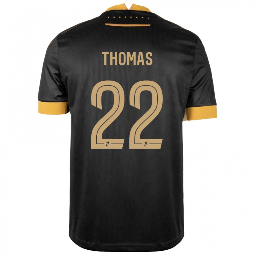 Niño Camiseta Sorba Thomas #22 Negro Marrón 2ª Equipación 2024/25 La Camisa Chile