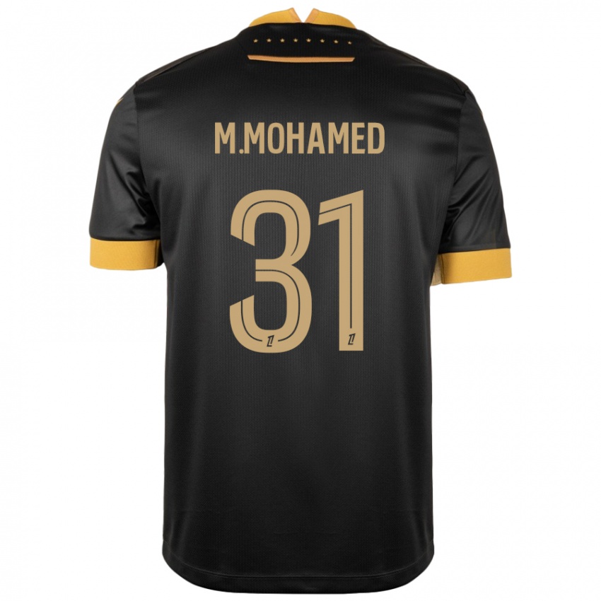 Niño Camiseta Mostafa Mohamed #31 Negro Marrón 2ª Equipación 2024/25 La Camisa Chile