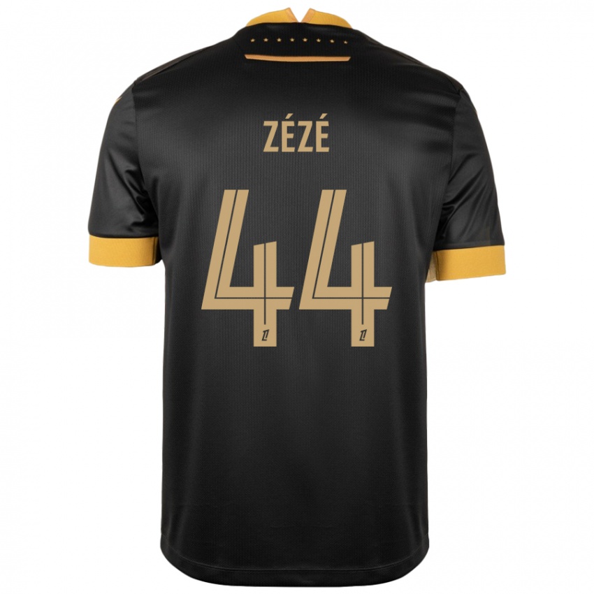 Niño Camiseta Nathan Zézé #44 Negro Marrón 2ª Equipación 2024/25 La Camisa Chile