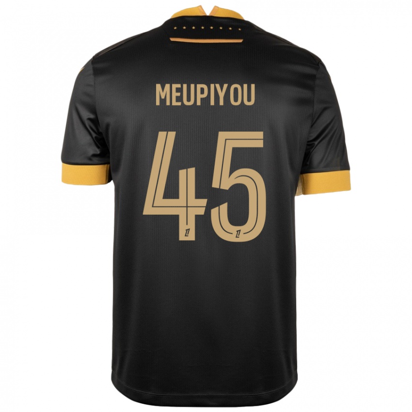 Niño Camiseta Bastien Meupiyou #45 Negro Marrón 2ª Equipación 2024/25 La Camisa Chile