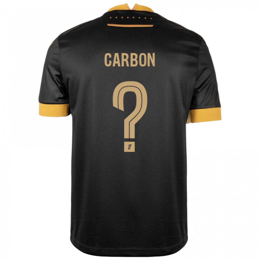 Niño Camiseta Lancelot Carbon #0 Negro Marrón 2ª Equipación 2024/25 La Camisa Chile