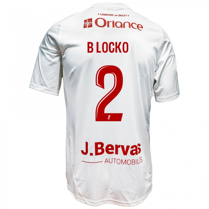 Niño Camiseta Bradley Locko #2 Blanco Rojo 2ª Equipación 2024/25 La Camisa Chile