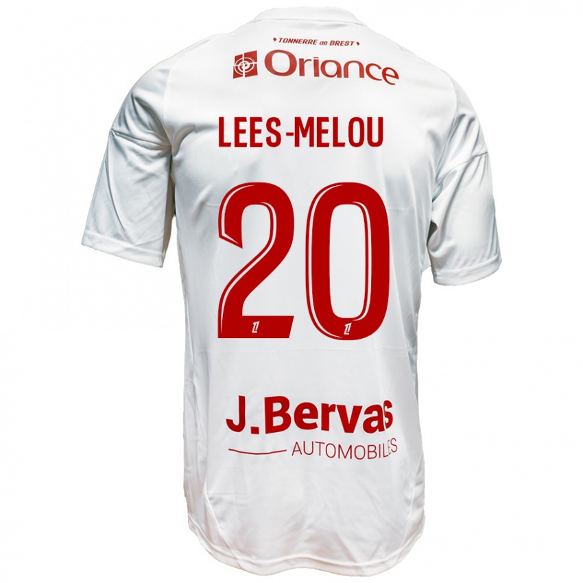 Niño Camiseta Pierre Lees-Melou #20 Blanco Rojo 2ª Equipación 2024/25 La Camisa Chile