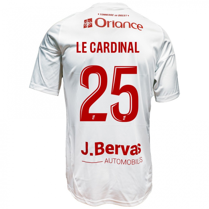 Niño Camiseta Julien Le Cardinal #25 Blanco Rojo 2ª Equipación 2024/25 La Camisa Chile