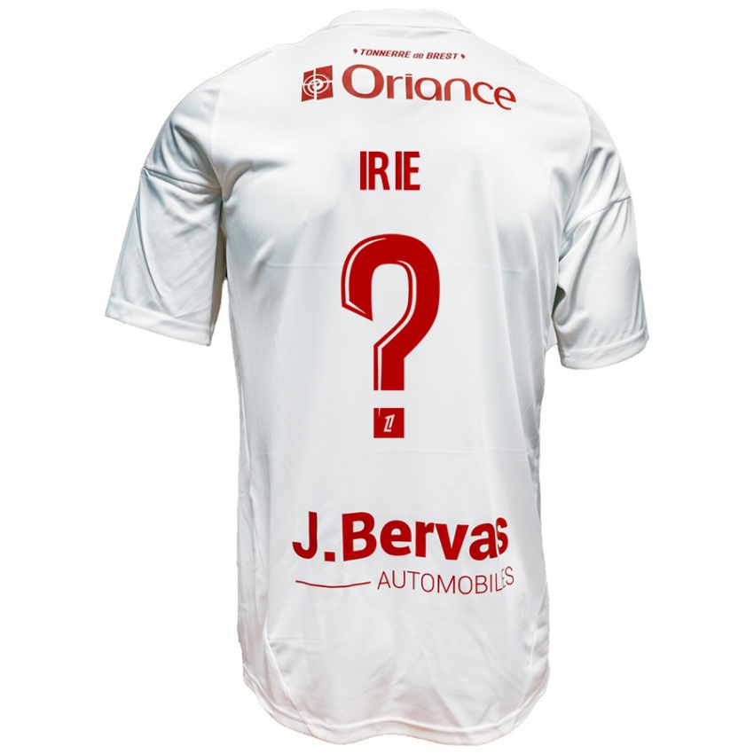 Niño Camiseta Paris Irie #0 Blanco Rojo 2ª Equipación 2024/25 La Camisa Chile