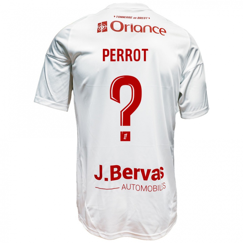 Niño Camiseta Maël Perrot #0 Blanco Rojo 2ª Equipación 2024/25 La Camisa Chile