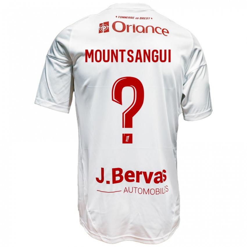 Niño Camiseta Warren Mountsangui #0 Blanco Rojo 2ª Equipación 2024/25 La Camisa Chile