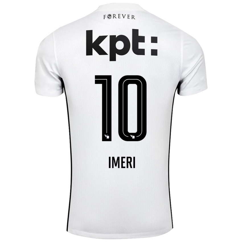 Niño Camiseta Kastriot Imeri #10 Blanco Negro 2ª Equipación 2024/25 La Camisa Chile