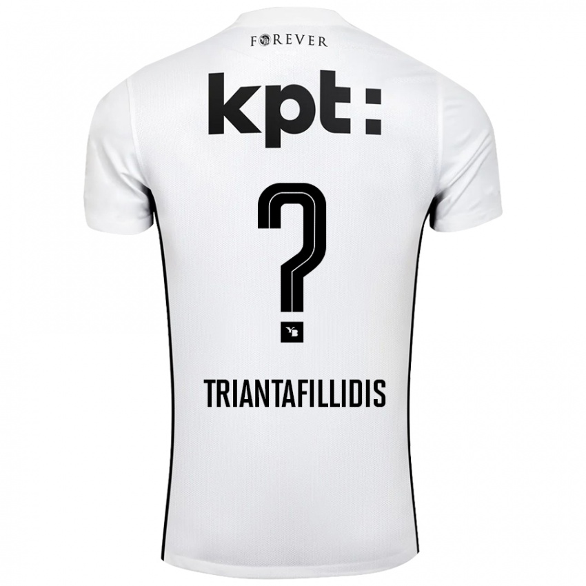 Niño Camiseta Nevin Triantafillidis #0 Blanco Negro 2ª Equipación 2024/25 La Camisa Chile