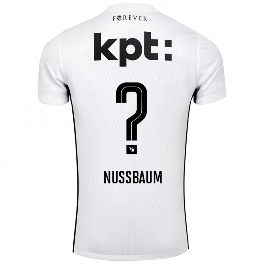 Niño Camiseta Ramon Nussbaum #0 Blanco Negro 2ª Equipación 2024/25 La Camisa Chile