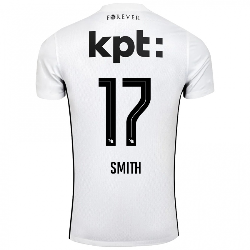 Niño Camiseta Rhodri Smith #17 Blanco Negro 2ª Equipación 2024/25 La Camisa Chile