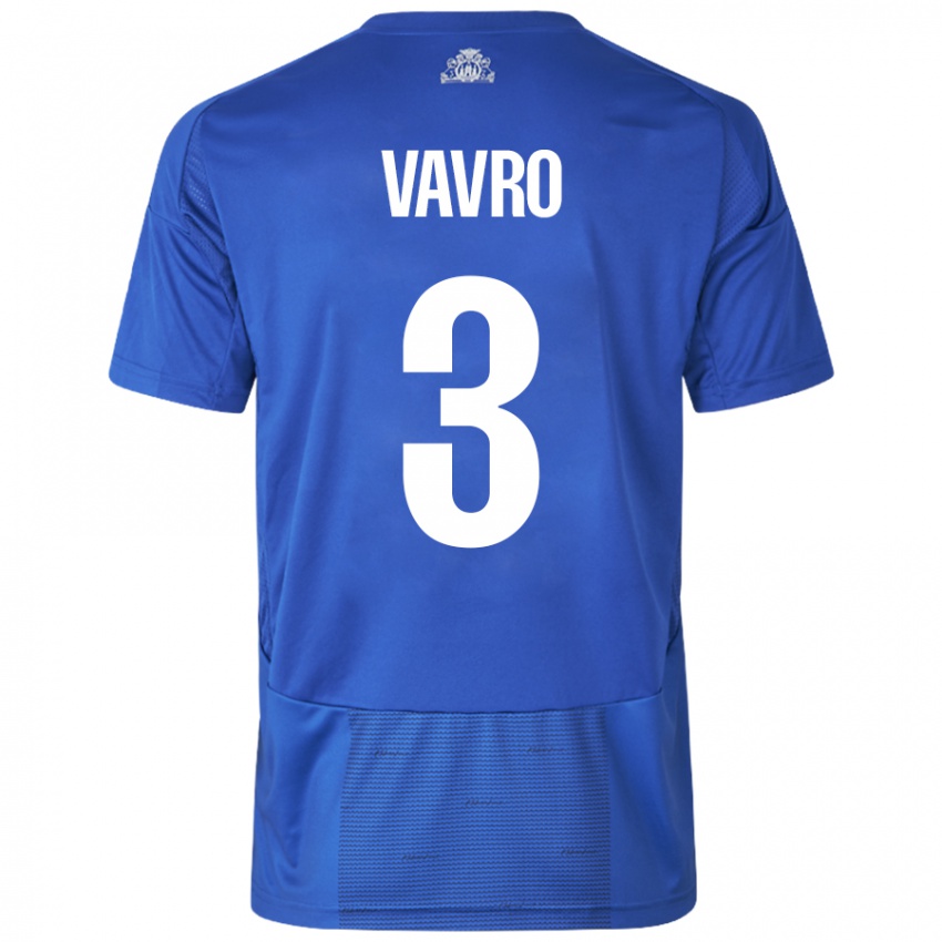 Niño Camiseta Denis Vavro #3 Blanco Azul 2ª Equipación 2024/25 La Camisa Chile