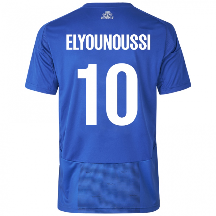 Niño Camiseta Mohamed Elyounoussi #10 Blanco Azul 2ª Equipación 2024/25 La Camisa Chile