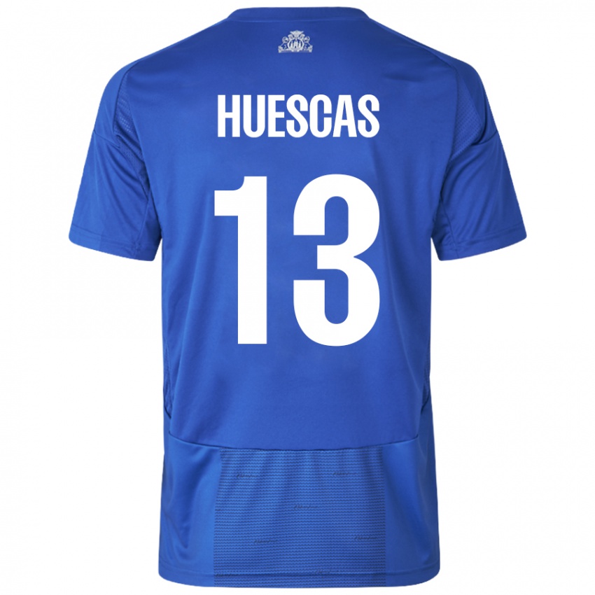 Niño Camiseta Rodrigo Huescas #13 Blanco Azul 2ª Equipación 2024/25 La Camisa Chile