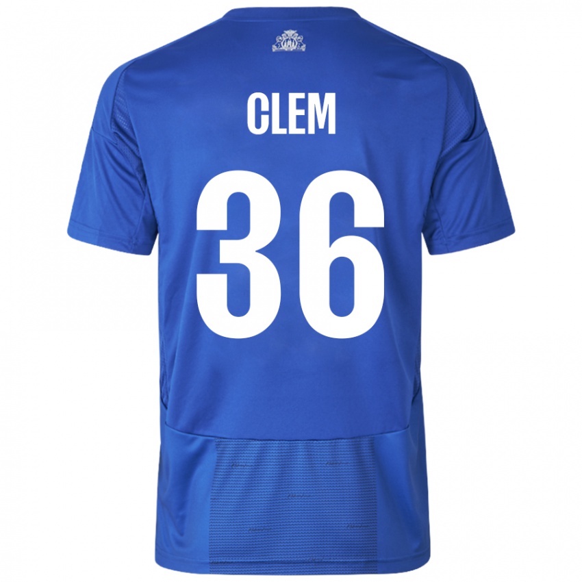 Niño Camiseta William Clem #36 Blanco Azul 2ª Equipación 2024/25 La Camisa Chile