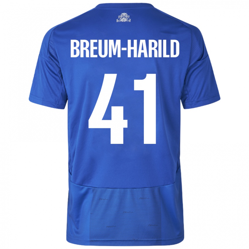 Niño Camiseta Tobias Breum-Harild #41 Blanco Azul 2ª Equipación 2024/25 La Camisa Chile